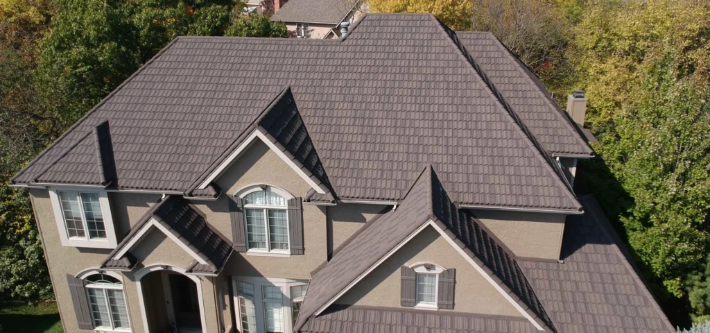 Stone-coated metal roof installation Maryland by Bright View Exteriors